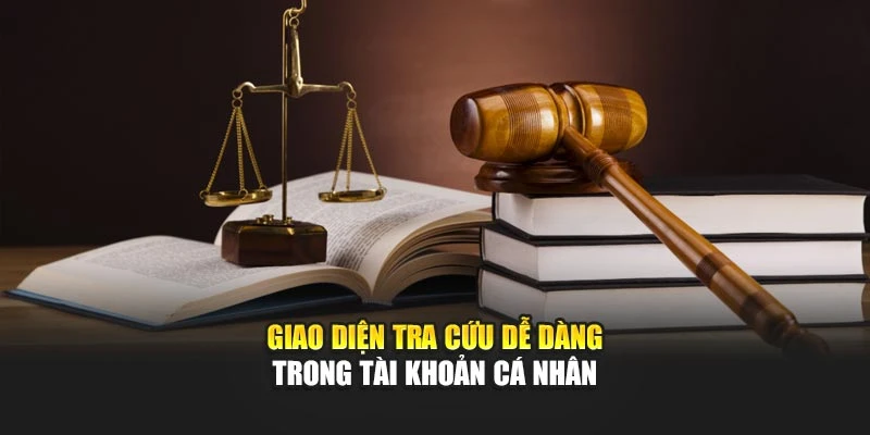 Giao diện tra cứu dễ dàng trong tài khoản cá nhân